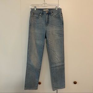Madewell light wash’s stovepipe jeans